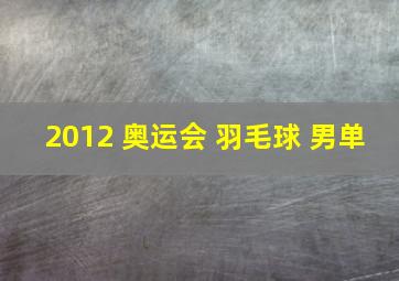 2012 奥运会 羽毛球 男单